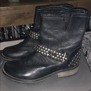 Steve Madden studded biker boots